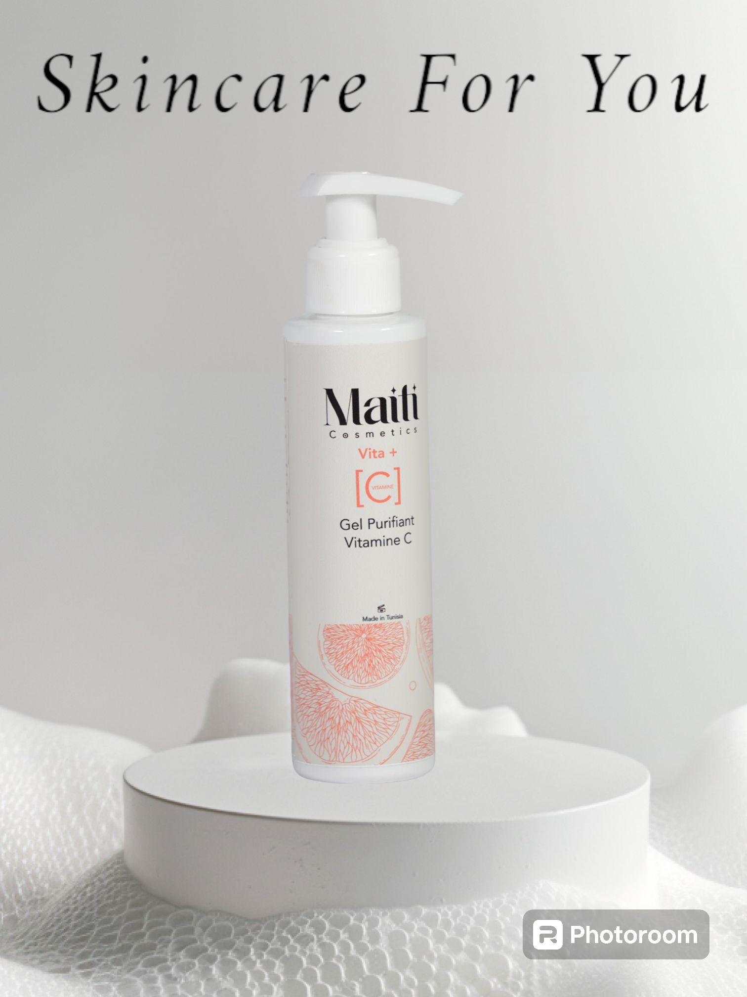 Gel purifiant avec vitamine c sans rinçage (huile essentielle Organe et citron) - artisanat Tunisien fait main | ILEYCOM