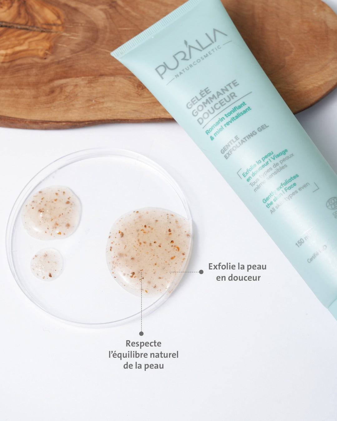 Gelée gommante douceur BIO pour une peau éclatante et saine