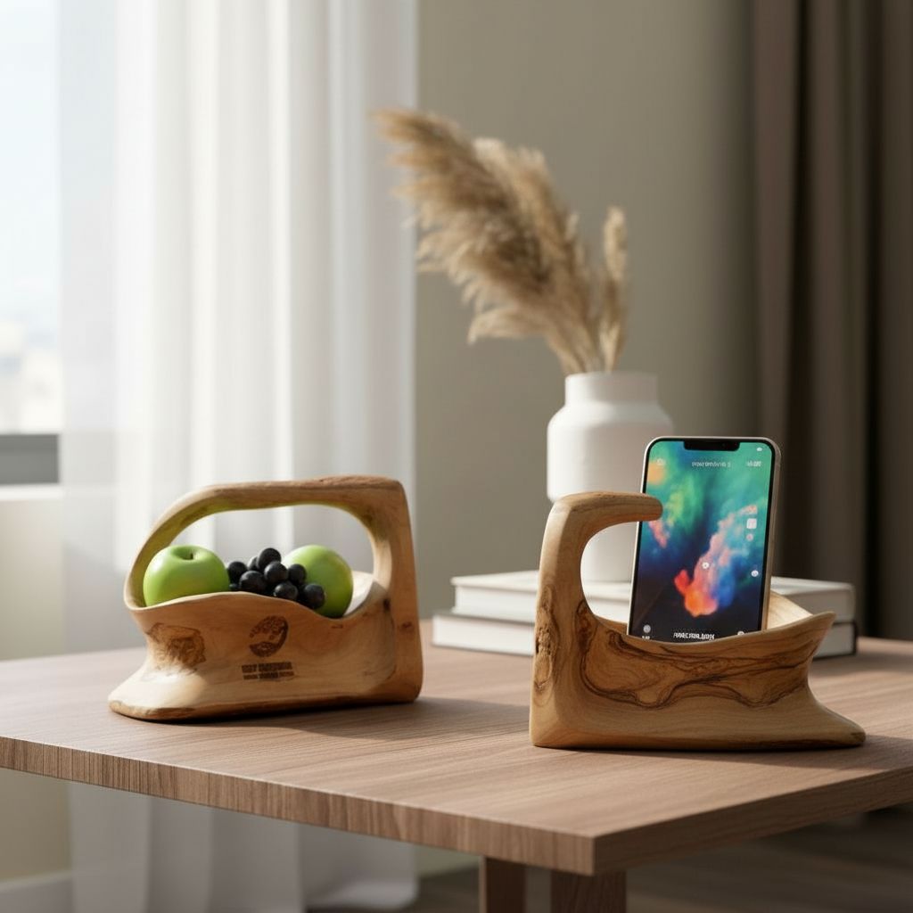 support bois olivier élégant pour un intérieur raffiné