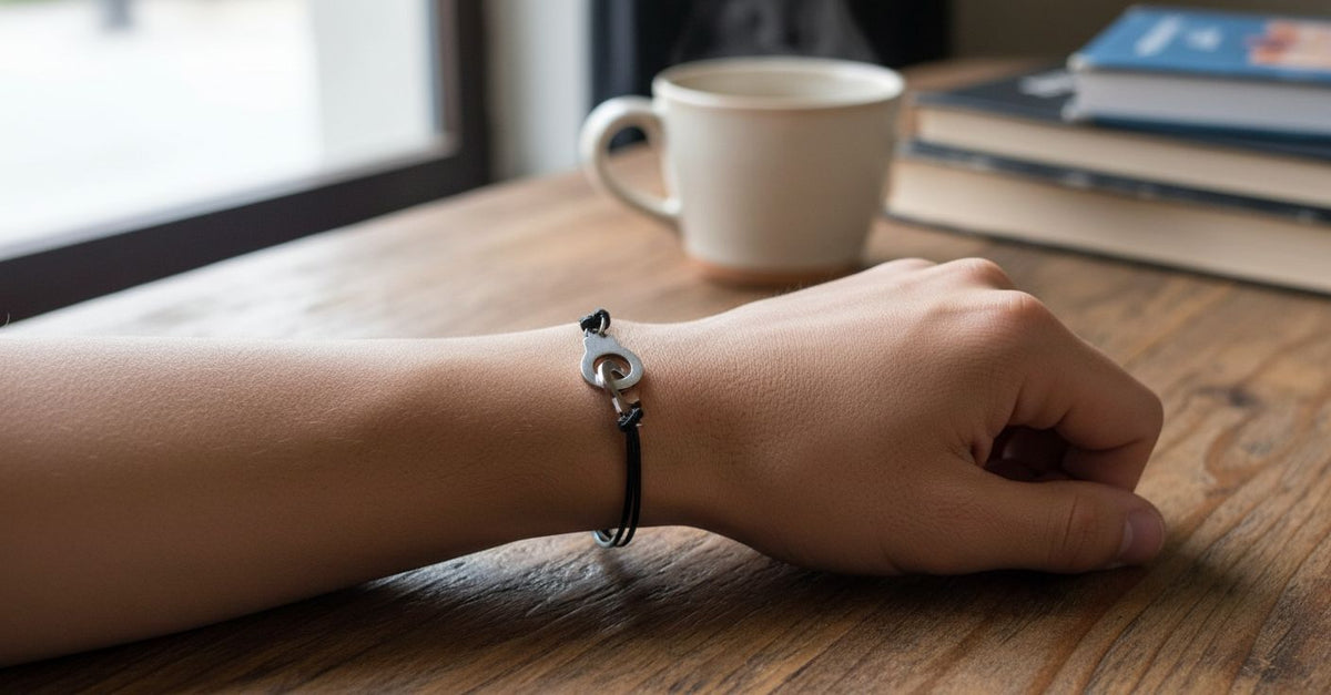 bracelet unisexe élégant en acier inoxydable fait main unique