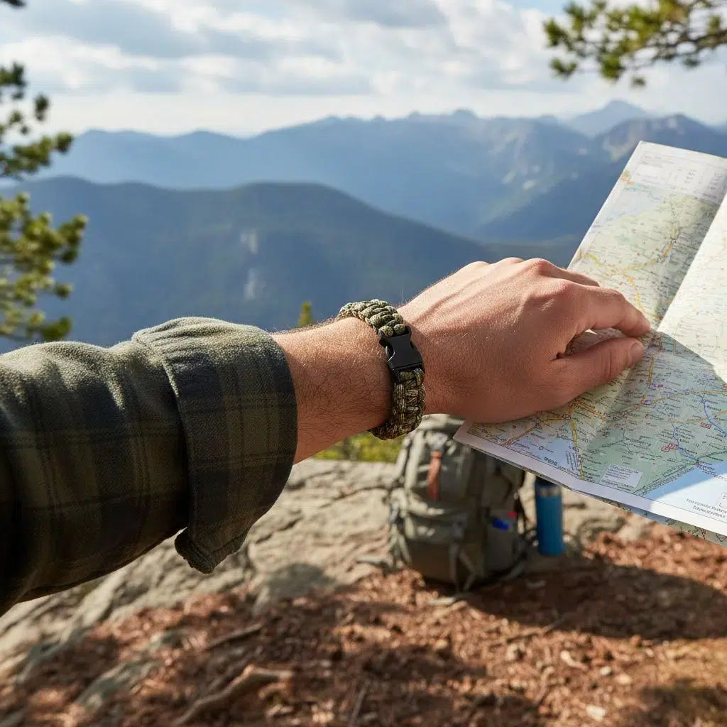 Bracelet de survie pour homme en Paracorde