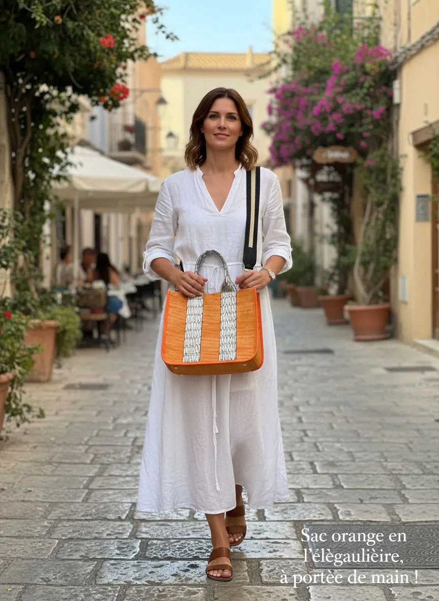 sac orange élégant et pratique pour un style irrésistible