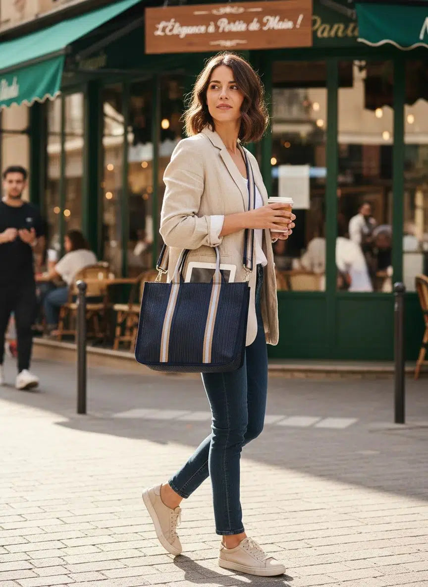 sac bleu lélégance moderne à portée de main