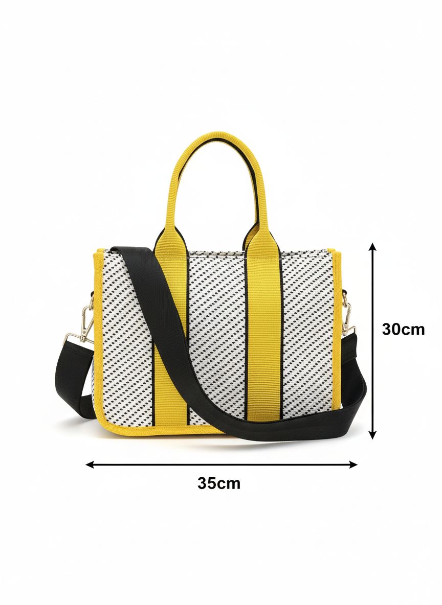 sac bandoulière blanc et jaune pour un style irrésistible