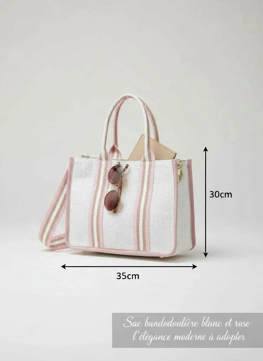 sac bandoulière blanc et rose lélégance moderne à adopter