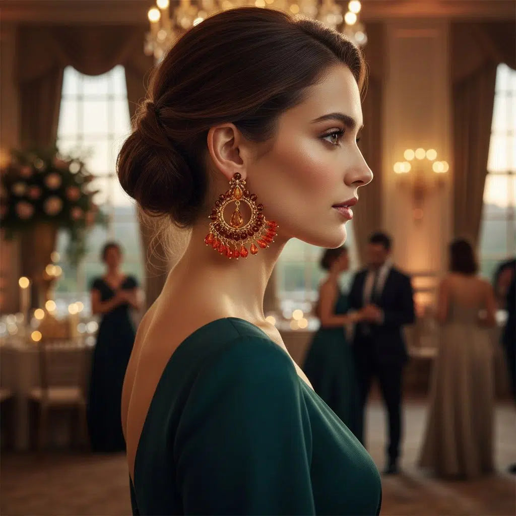 Boucles d'Oreilles Cristaux Swarovski