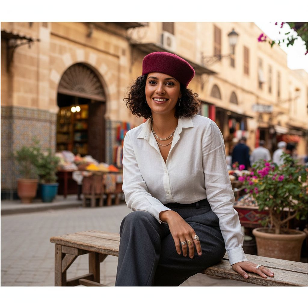 Chechia rouge artisanale en laine pour un style unique et chaleureux