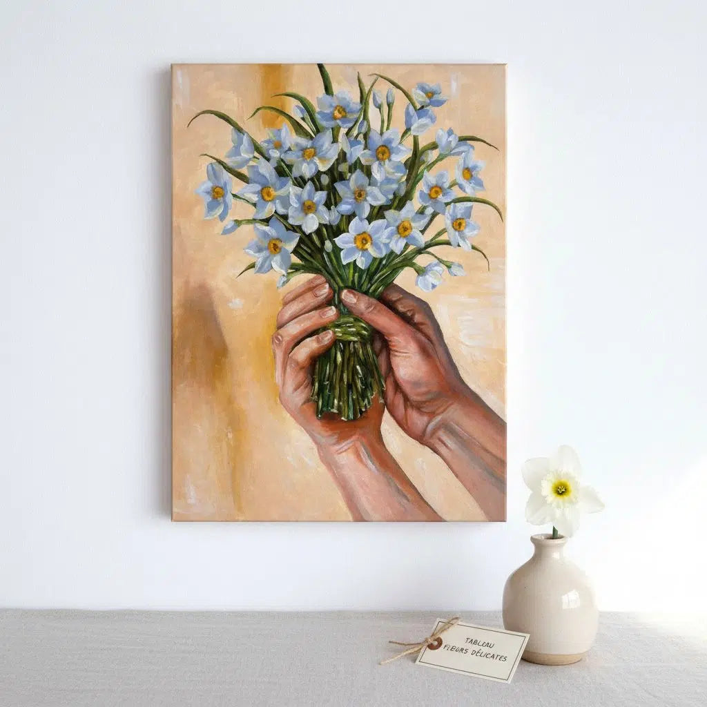 tableau fleurs élégance et tendresse pour votre intérieur