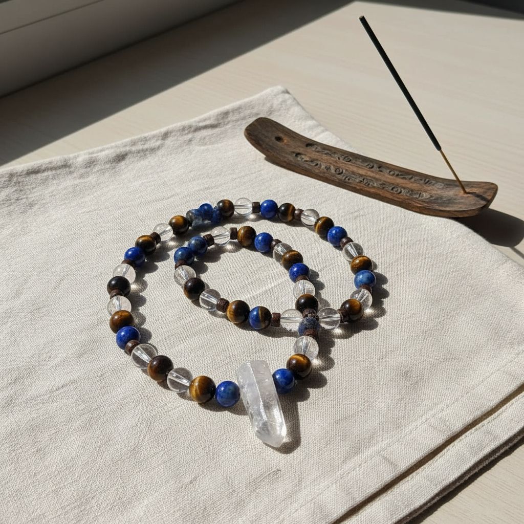 chapelet en pierres naturelles pour méditation exclusive