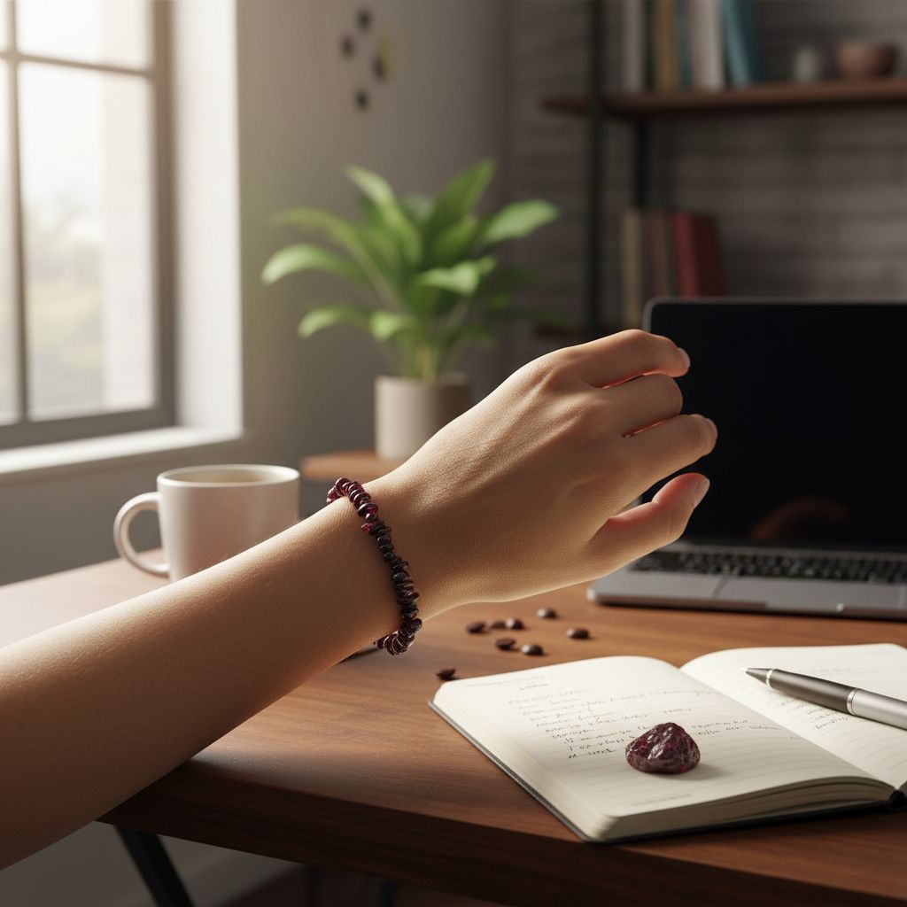 bracelet grenat rouge élégance et énergie pour un style unique