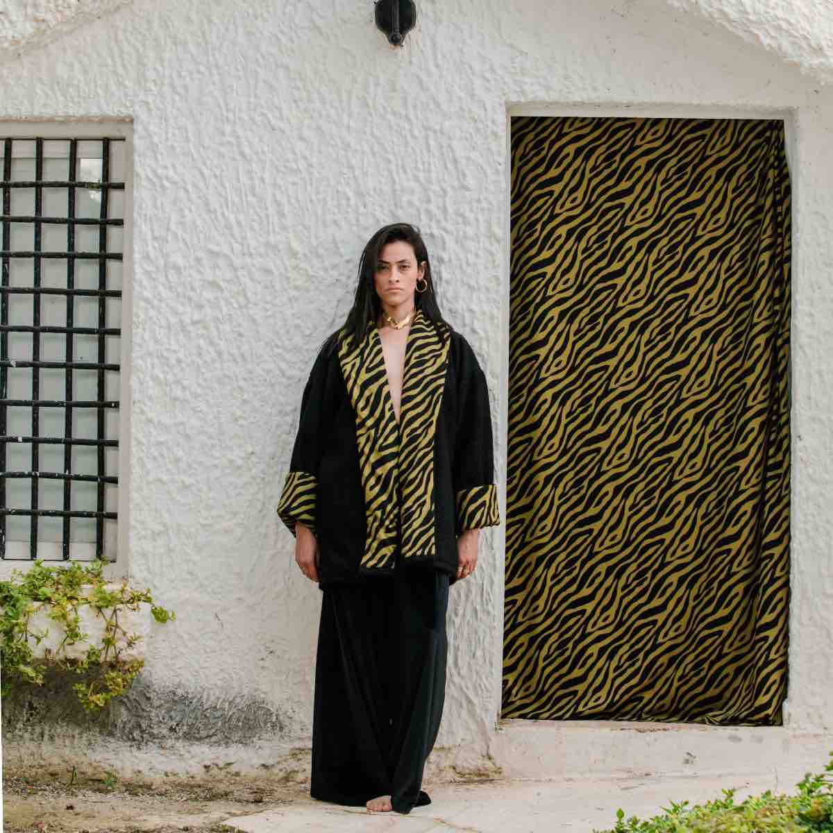 Gilet femme réversible noir et vert