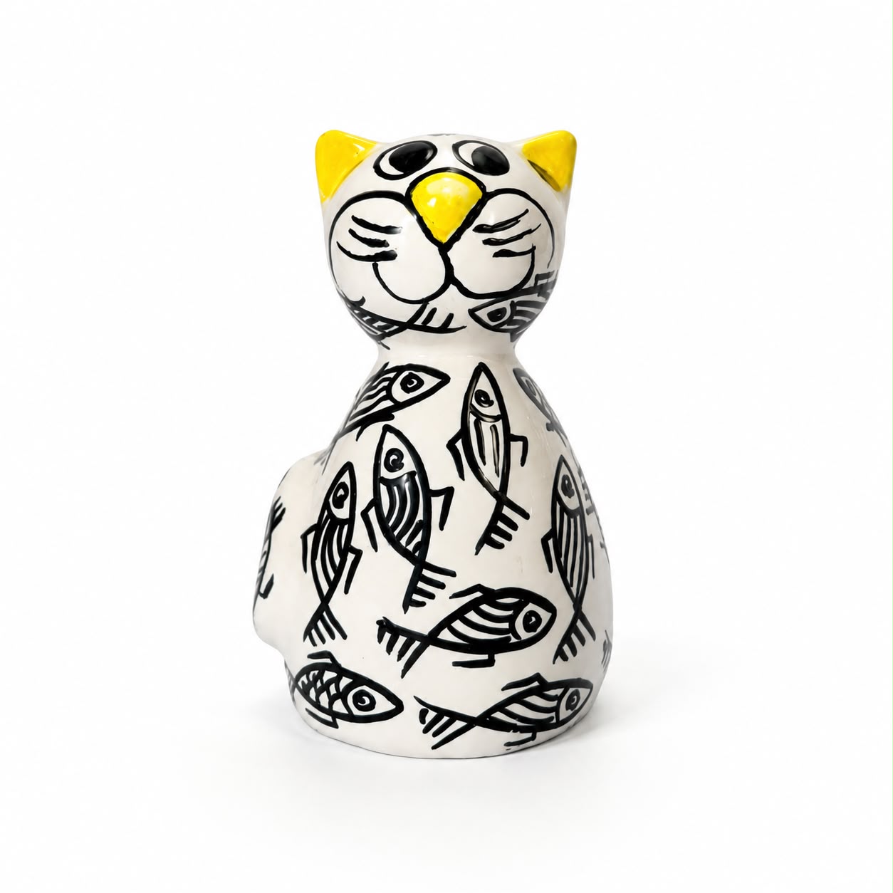 Chat décoratif élégant en sculpture artistique 20 cm