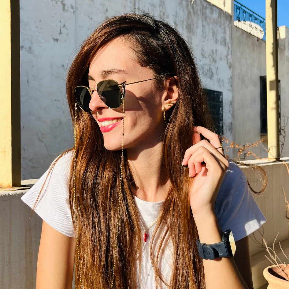 Chaîne Lunettes Dorée Chic