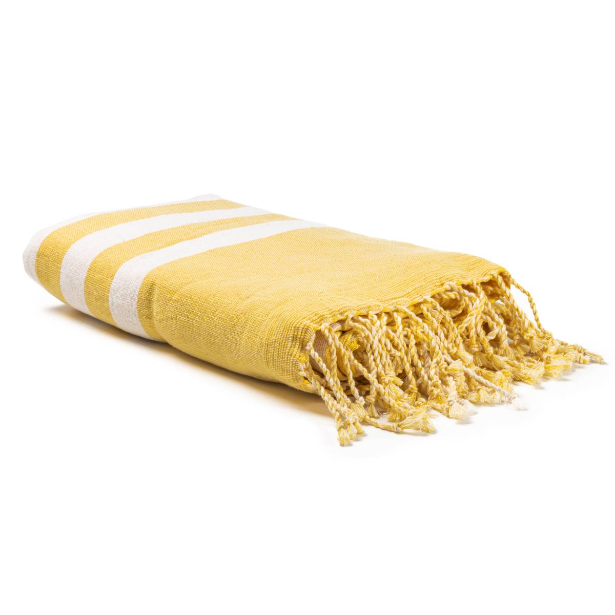 Fouta éponge rayée jaune