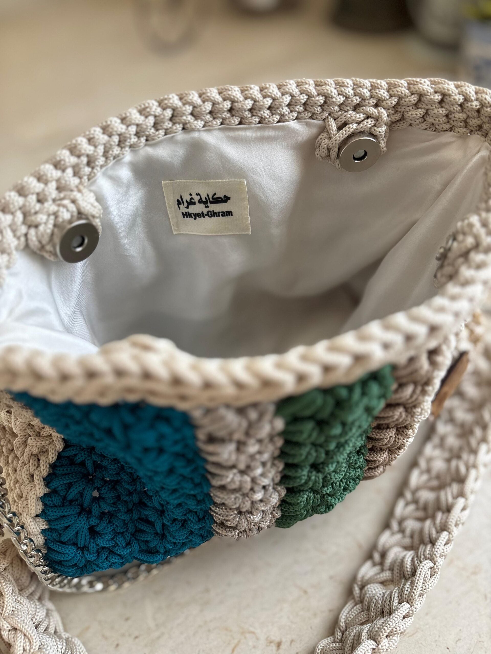 Sac à bandoulière en crochet