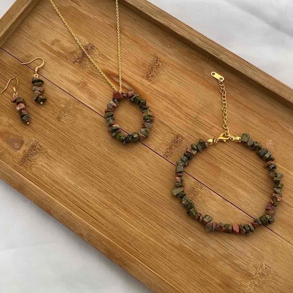 Parure unakite élégante pour un style unique et irrésistible