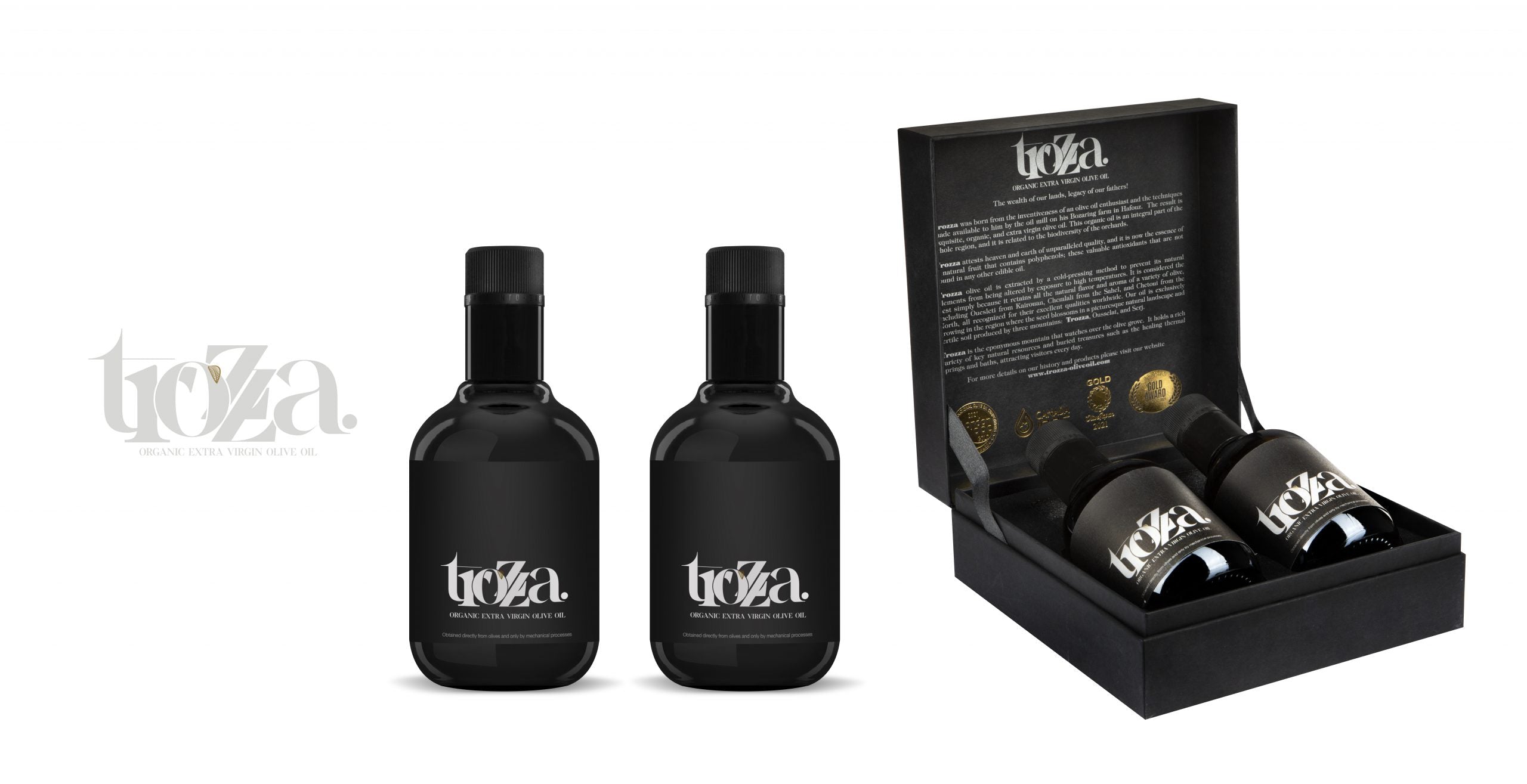 Huile d’olive extra vierge coffret biologique flavour – certifiée écologique 250 - artisanat Tunisien fait main | ILEYCOM