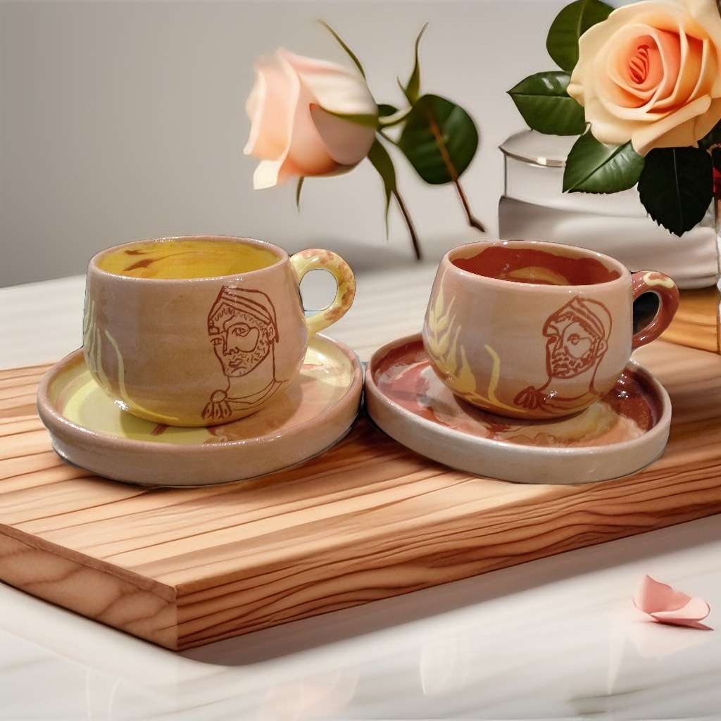 Tasse céramique marbrée Hannibal pour un café raffiné