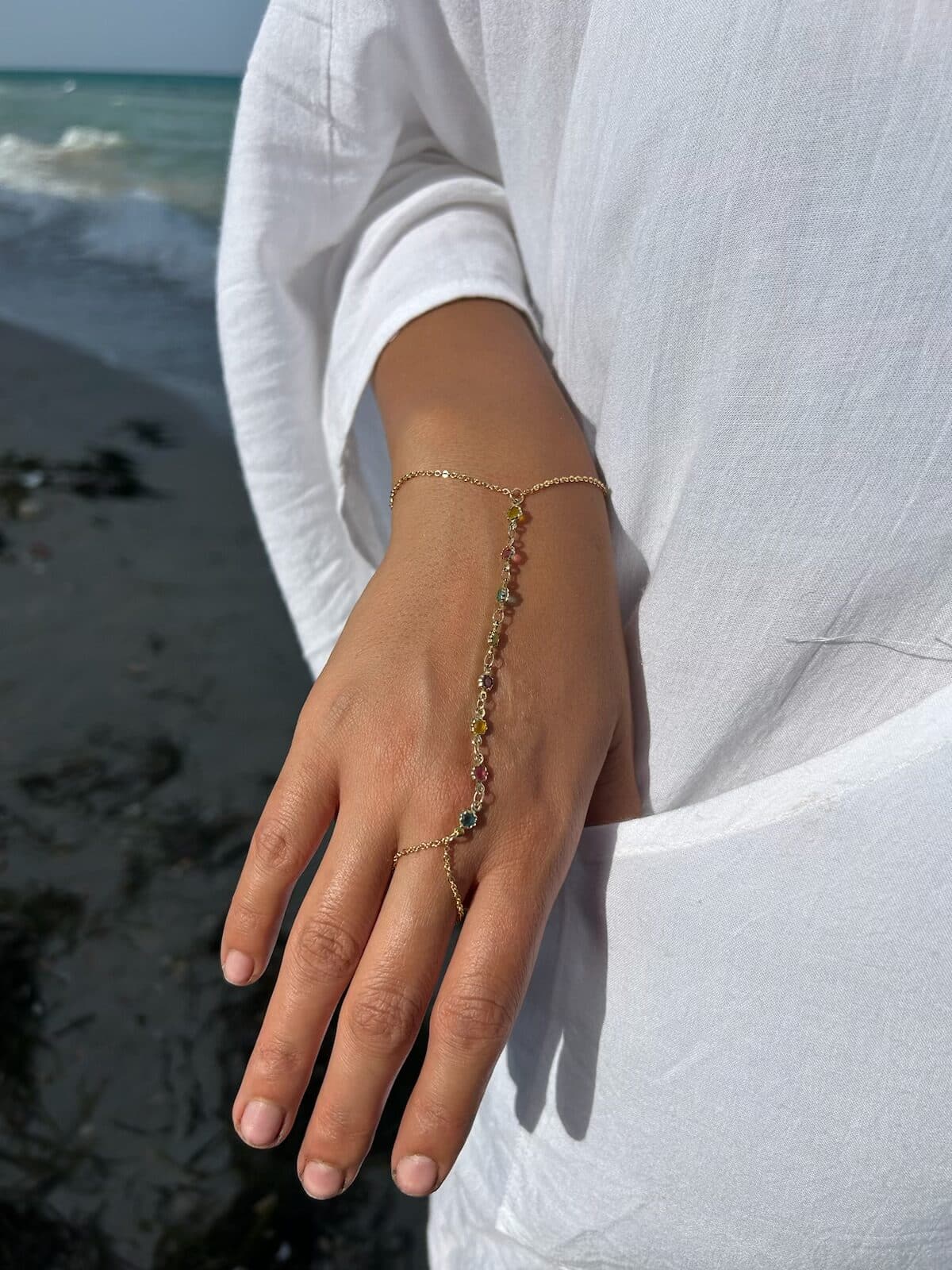 سلسلة يد قوس قزح - سلسلة يد ملونة من الفولاذ المقاوم للصدأ