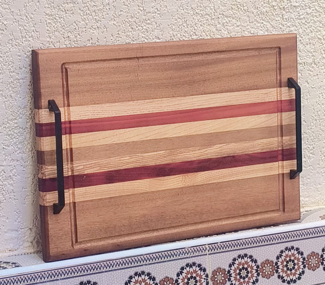 Plateau moderne en multi-bois : Élégance et qualité premium