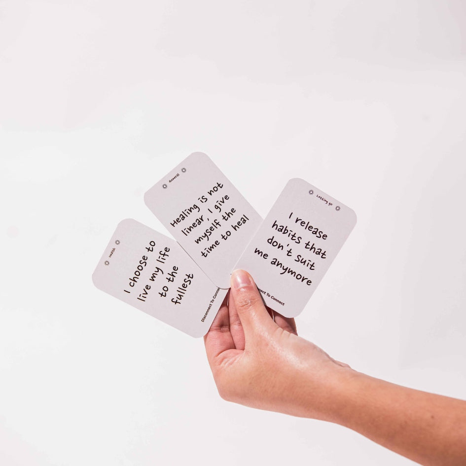 50 Cartes de réflexion et d’intention "Transformation" en anglais (5 catégories et 10 cartes par catégorie)