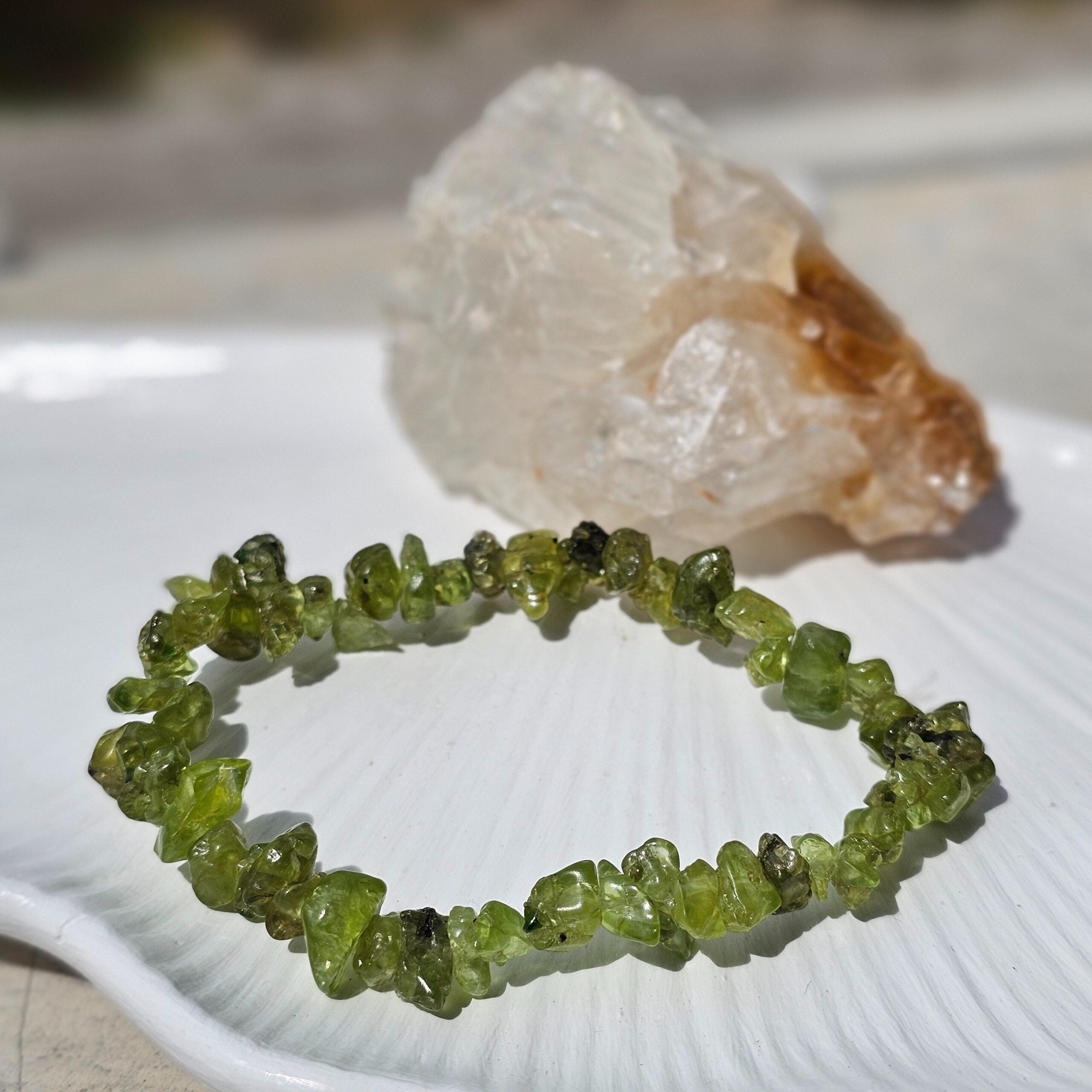 Bracelet élastique Péridot Naturel - Élégance Artisanal