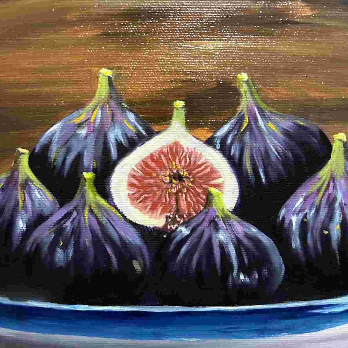 tableau figues peinture originale méditerranéenne unique
