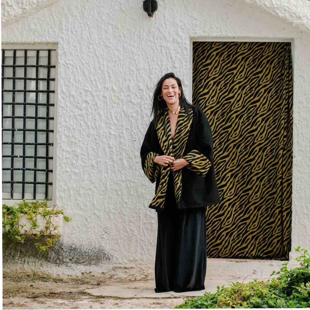 Gilet femme réversible noir et vert