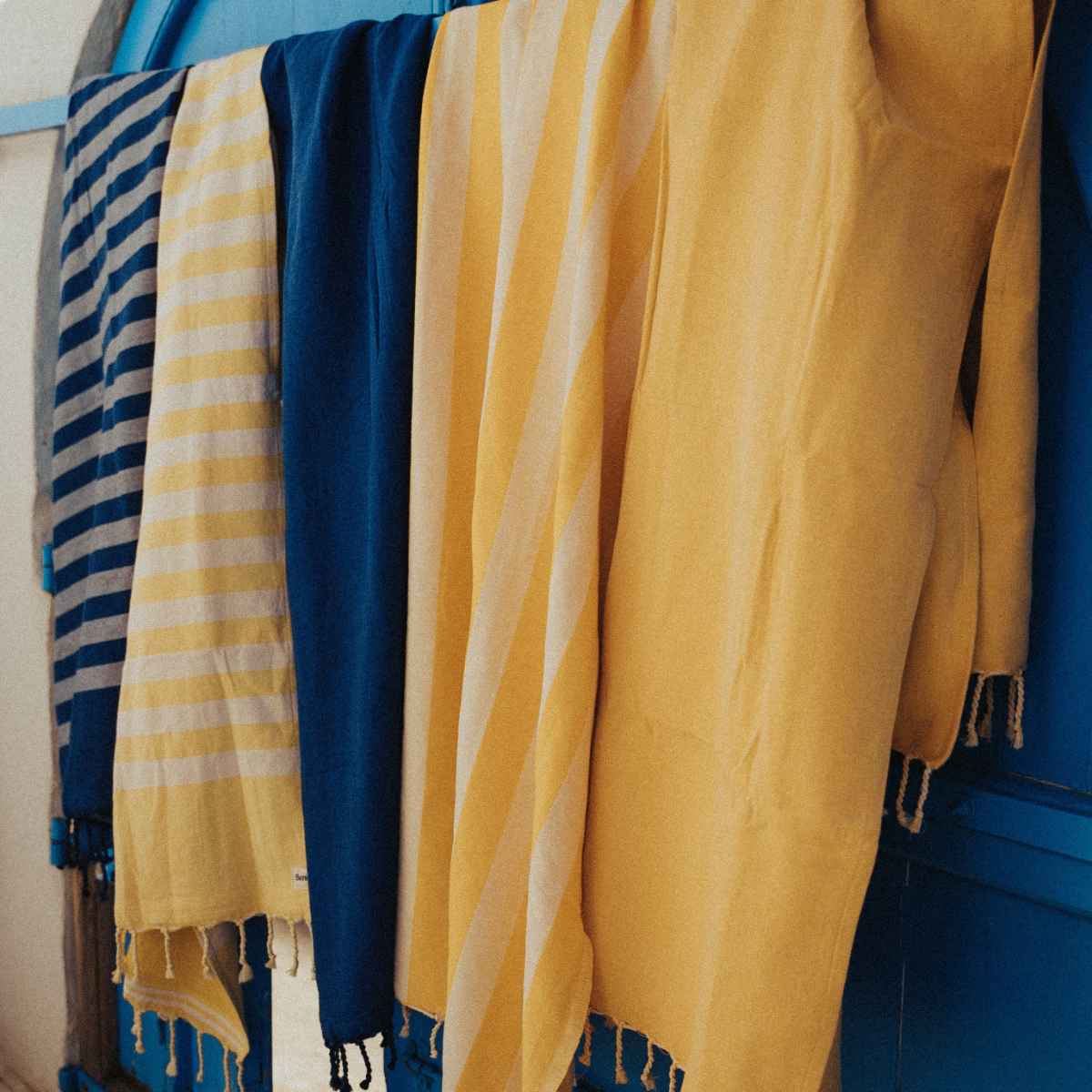 Fouta éponge jaune