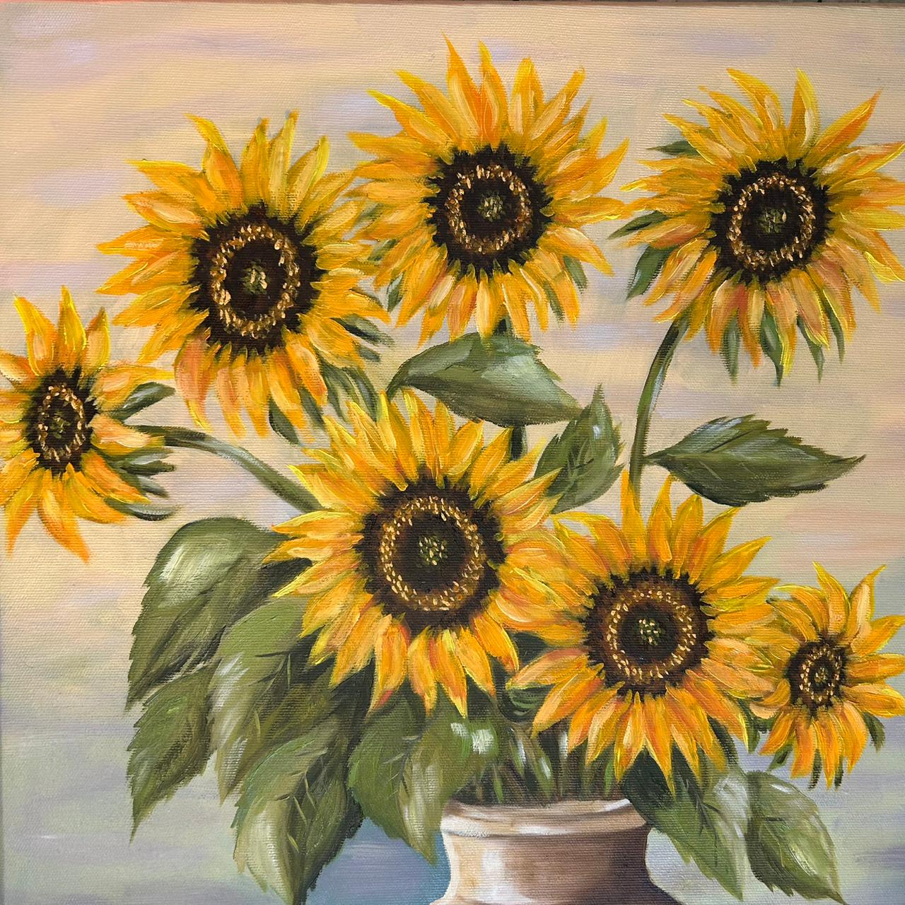 peinture tournesols vibrante pour une décoration unique