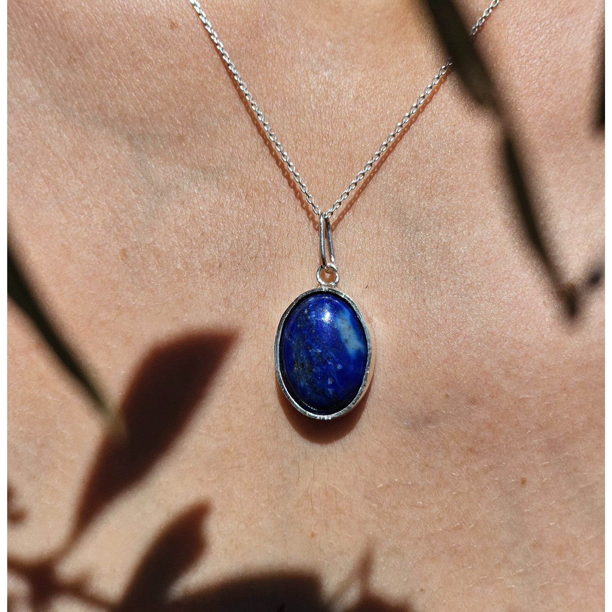 collier lapis lazuli en argent 925 pour une élégance unique