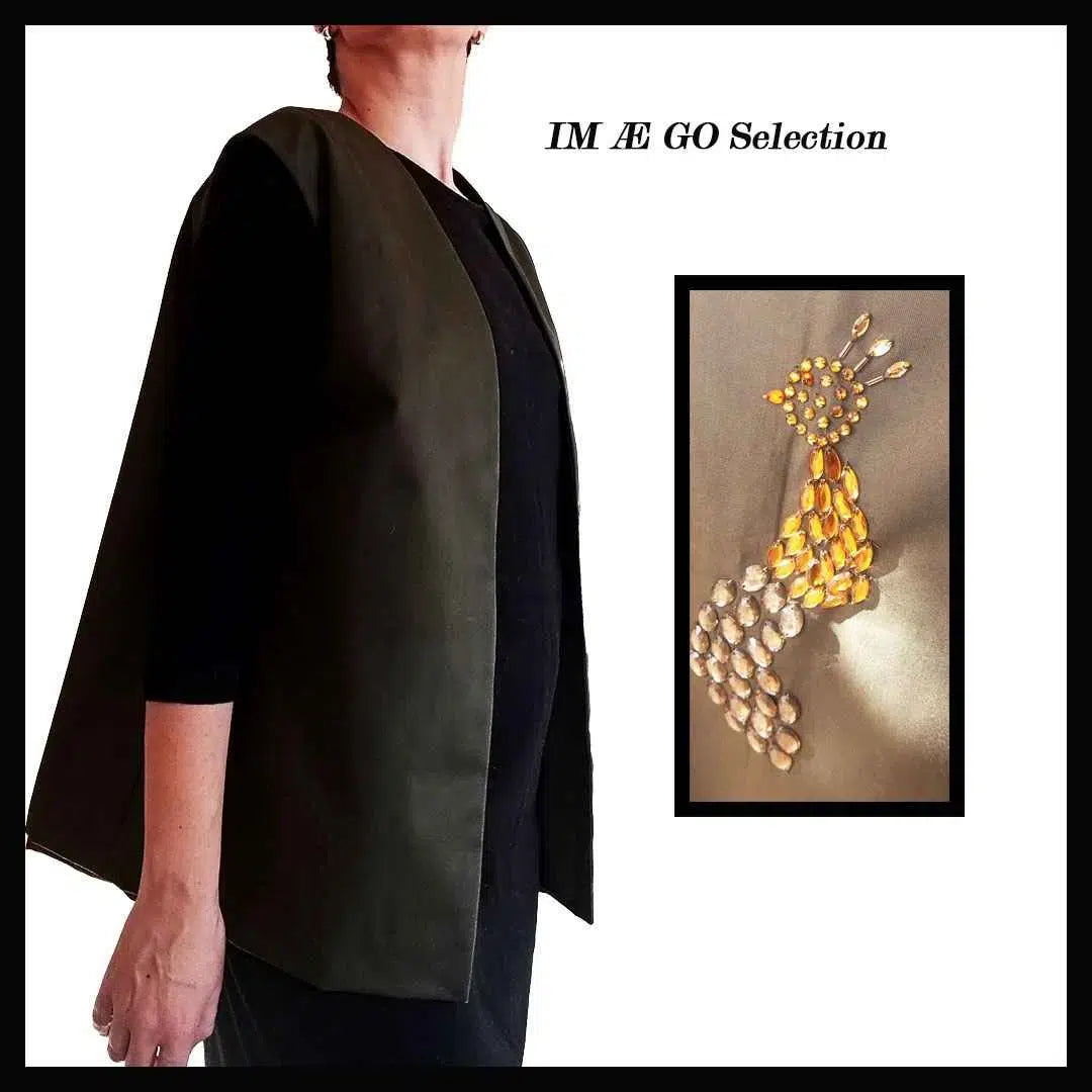 Kimono vert brodé paon