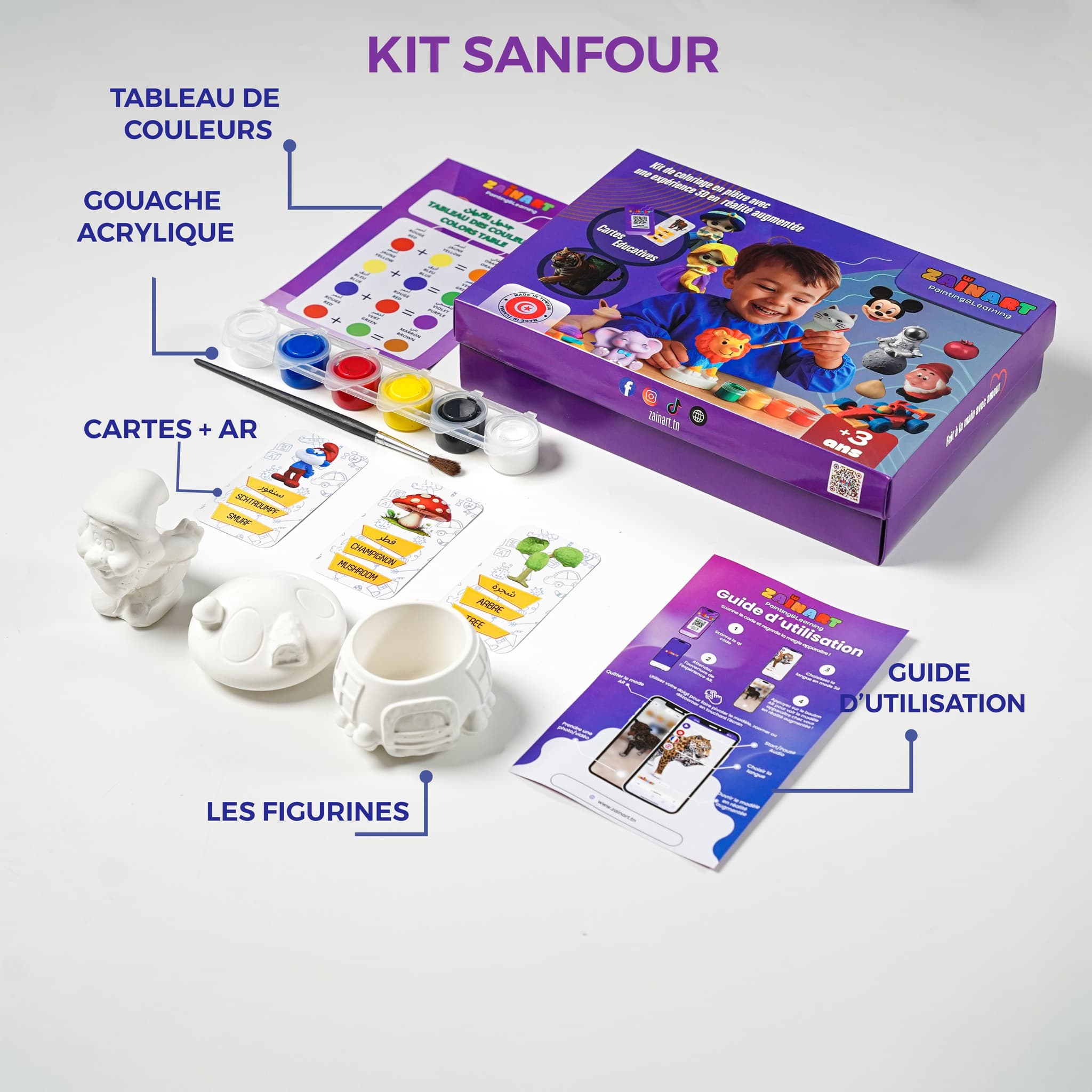 Kit de coloriage Sanfour avec expérience réalité augmentée