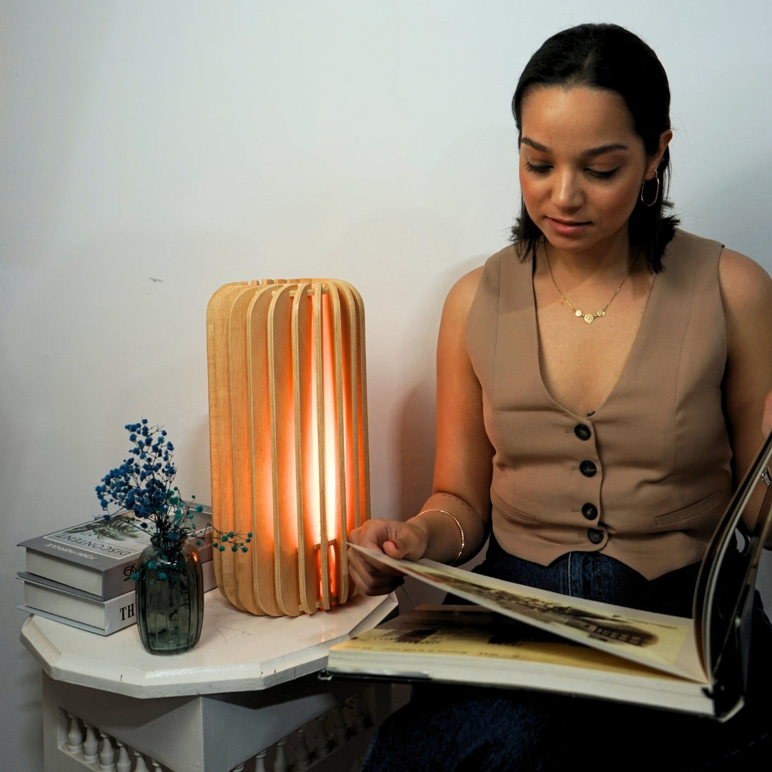 Lampe en bois artisanale : Éclairez votre intérieur avec élégance - artisanat Tunisien fait main | ILEYCOM