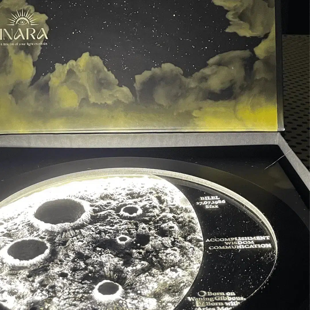 Lampe "My Moon" personnalisée avec phase lunaire exacte de votre choix (35 cm)