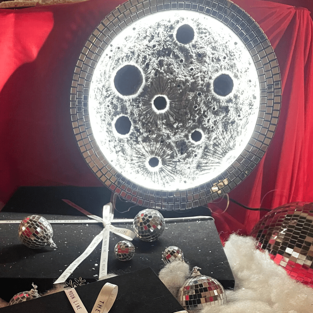 lampe "Mosaic Moon" 100% fait-main (Edition limitée, 35cm/70cm)