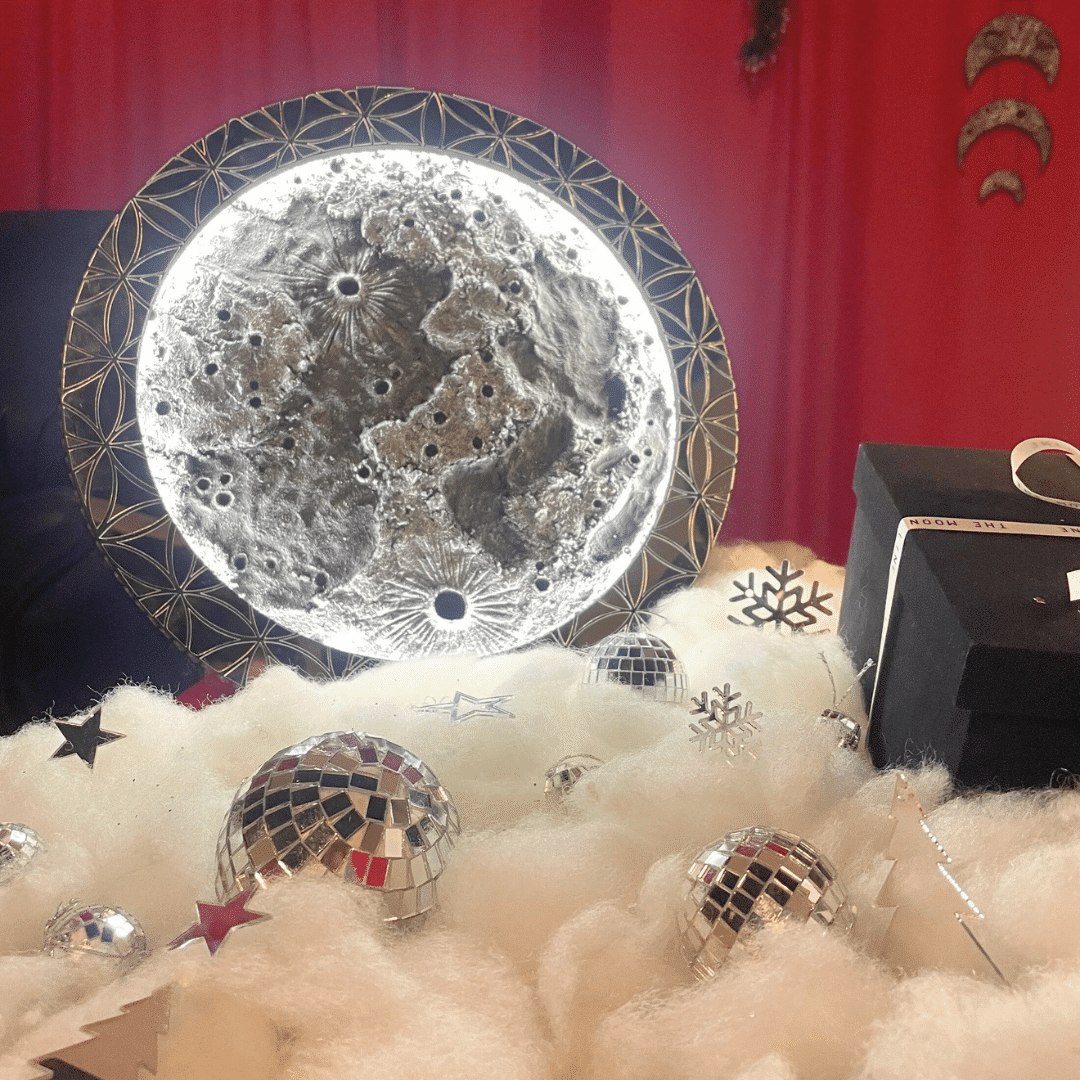 lampe "Mosaic Moon" 100% fait-main (Edition limitée, 35cm/70cm)