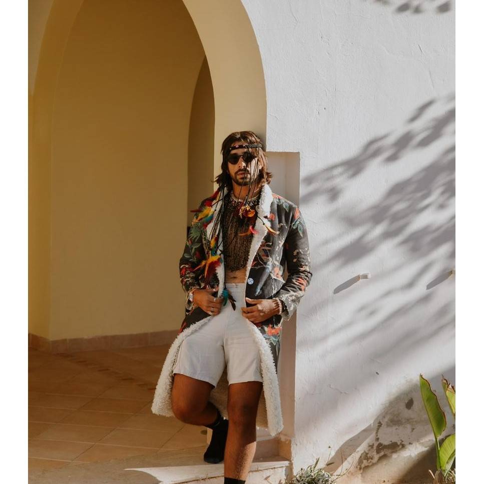 Manteau long botanique