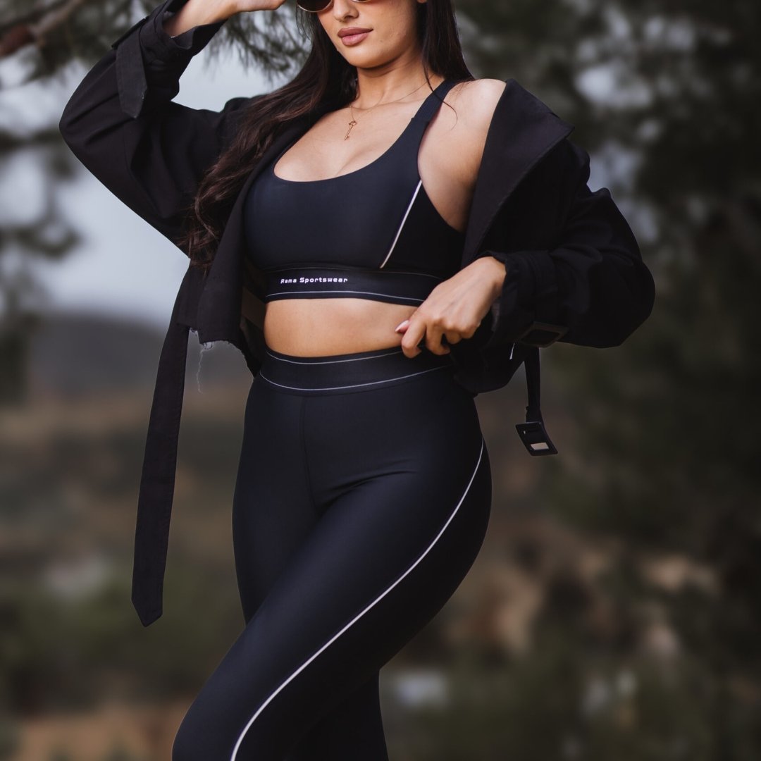Legging de sport taille haute RAMA - artisanat Tunisien fait main | ILEYCOM