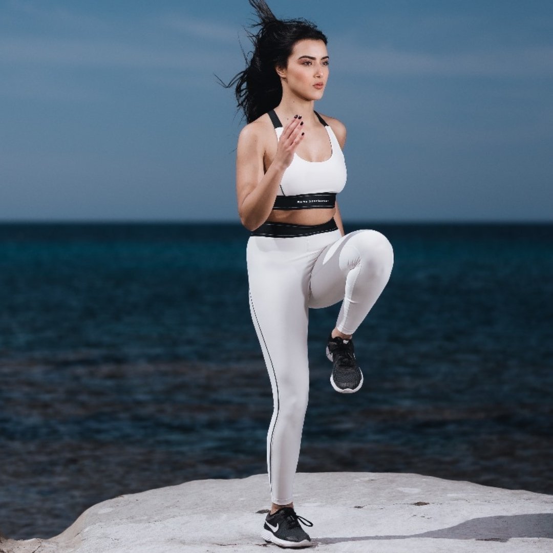 Legging de sport taille haute RAMA - artisanat Tunisien fait main | ILEYCOM
