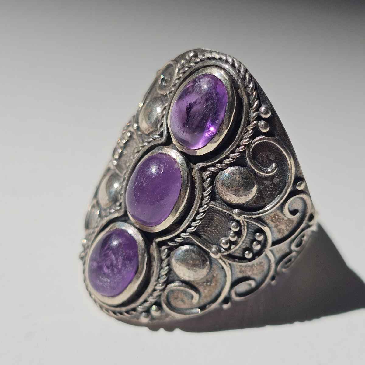 bague améthyste en argent 925 élégance irrésistible