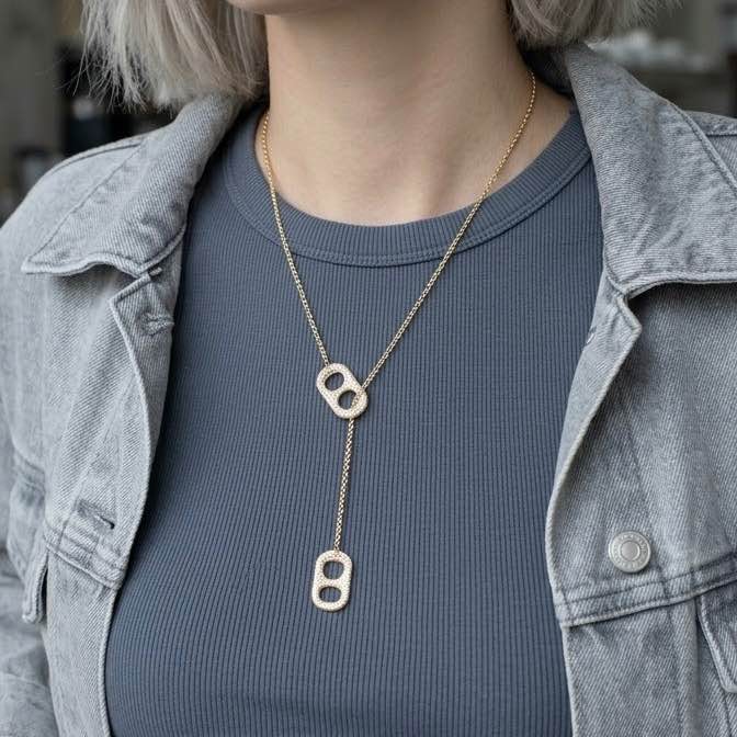 Collier en acier inoxydable Crystal Cap éclat et style unique