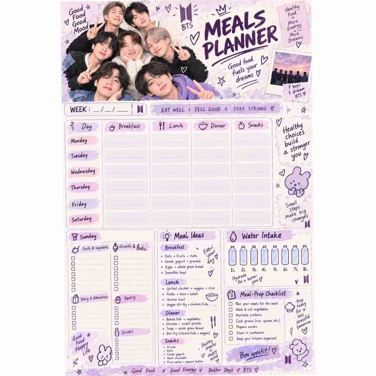 agenda BTS premium pour une organisation irrésistible et stylée