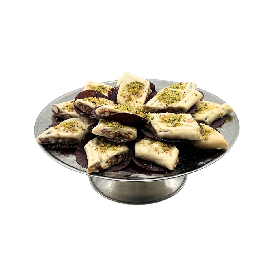 Makroudh Blanc au pistache à base de semoule - artisanat Tunisien fait main | ILEYCOM