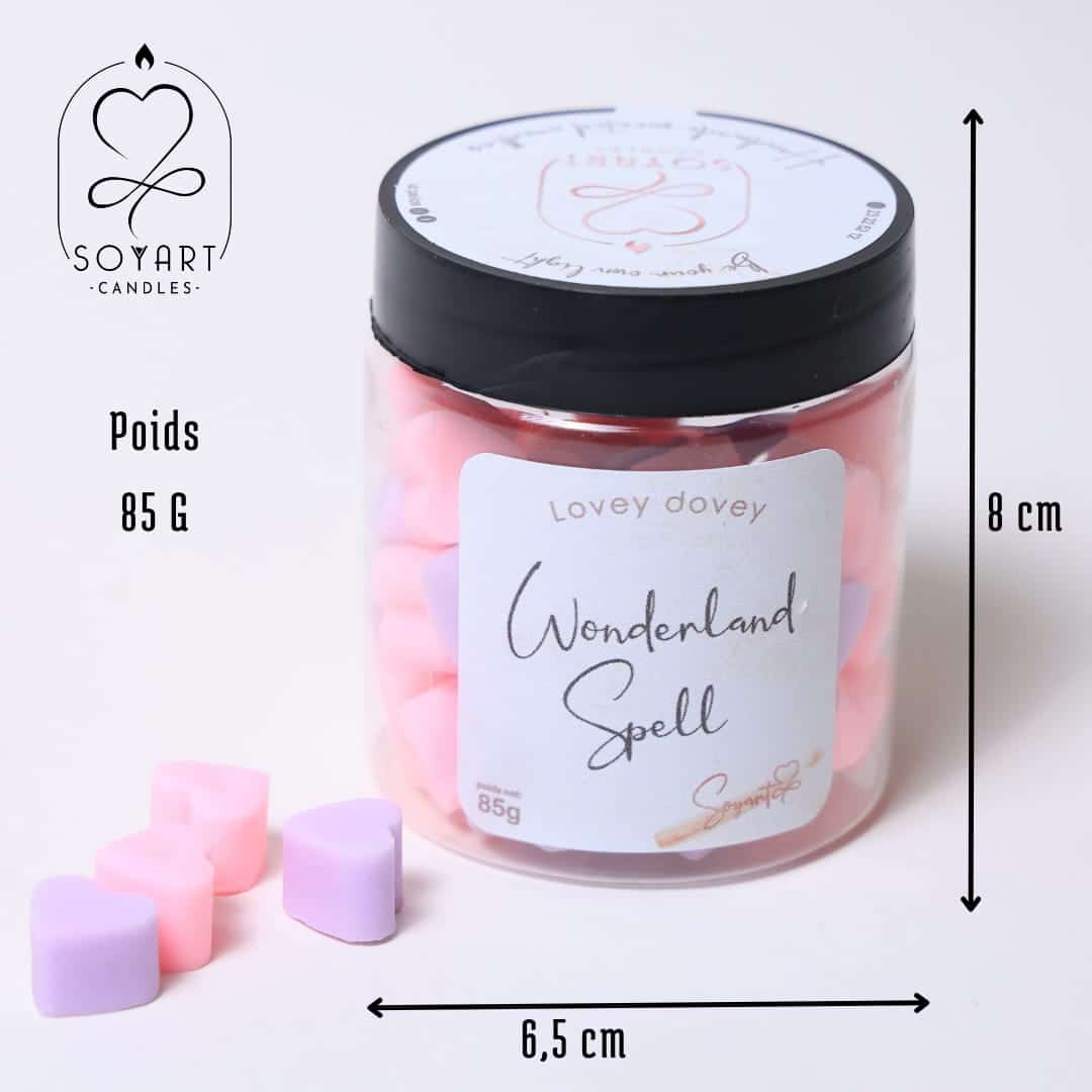 Minis fondants parfumés petit cœur "Wonderland spell" - artisanat Tunisien fait main | ILEYCOM