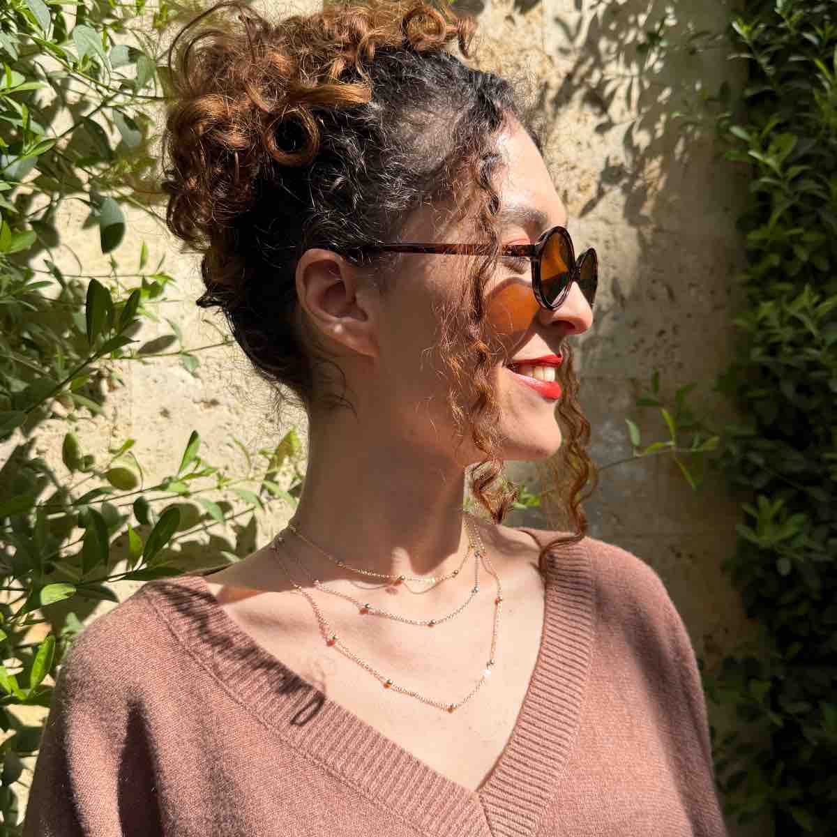 Collier élégant doré argent et rose gold