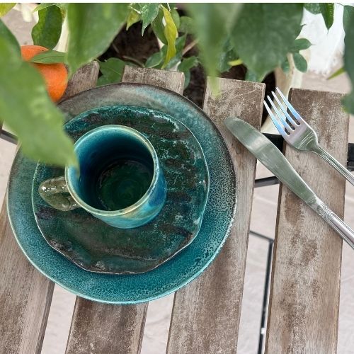Mug café en céramique - artisanat Tunisien fait main | ILEYCOM