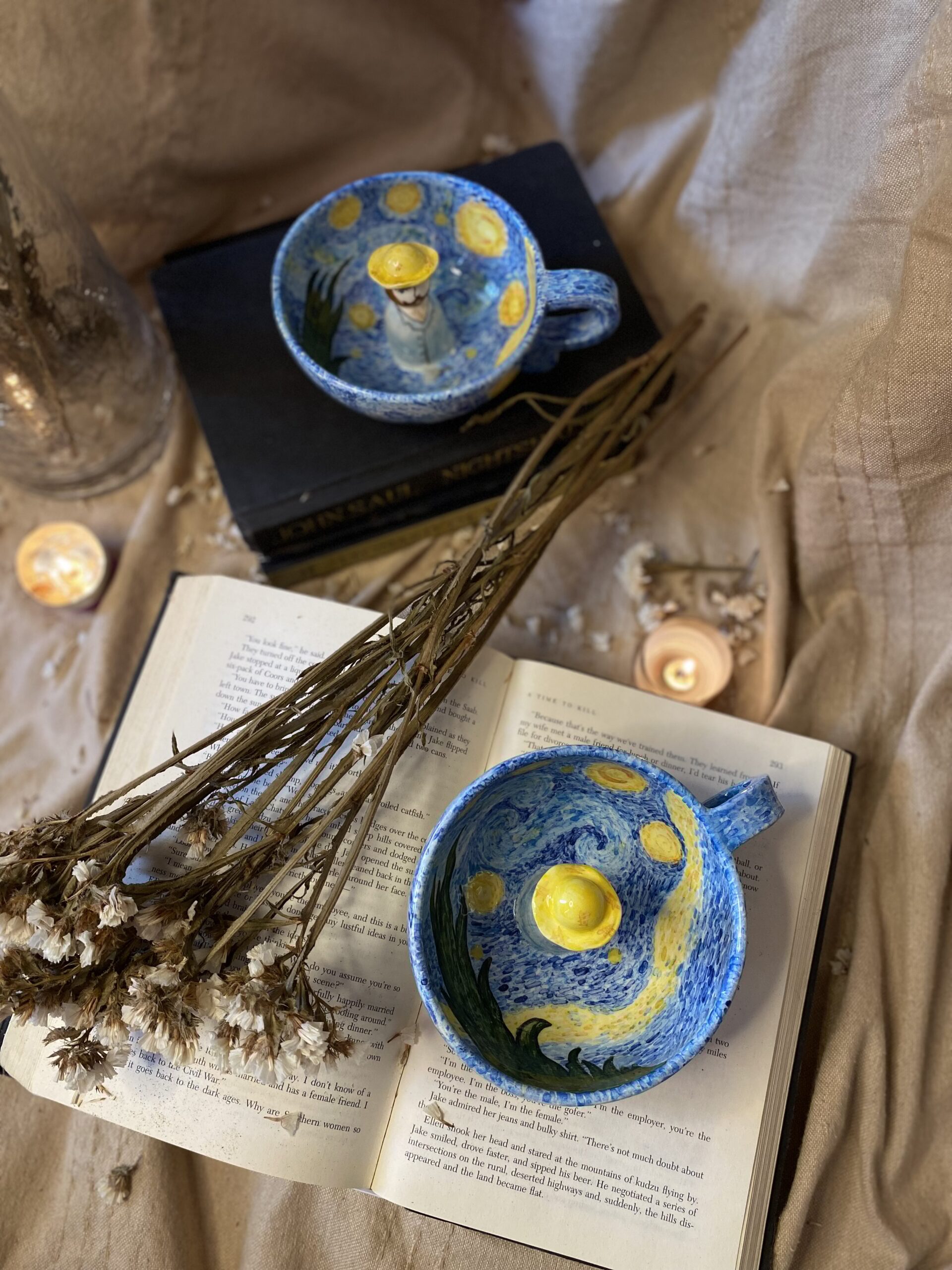 Mug Van Gogh - Pièce Artistique Unique et Cadeau Parfait pour Passionnés d'Art - artisanat Tunisien fait main | ILEYCOM