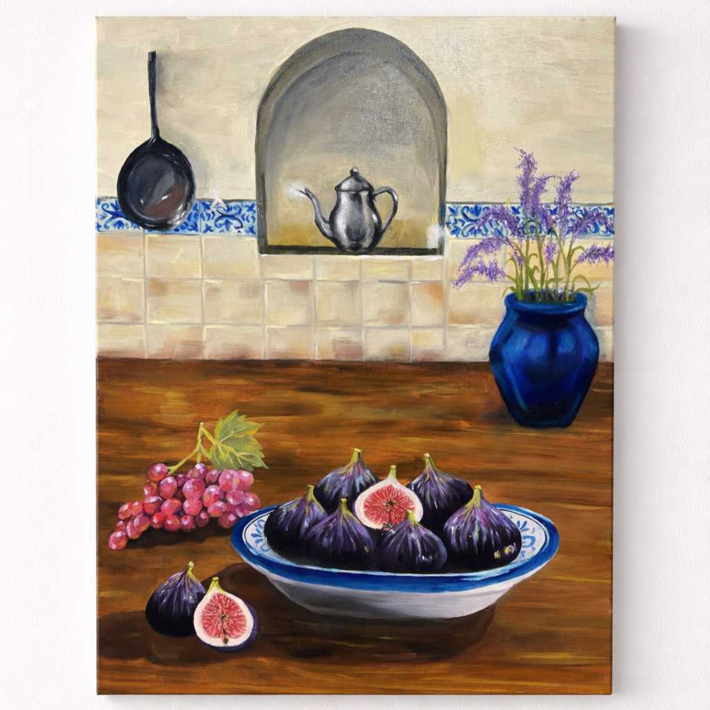 tableau figues peinture originale méditerranéenne unique