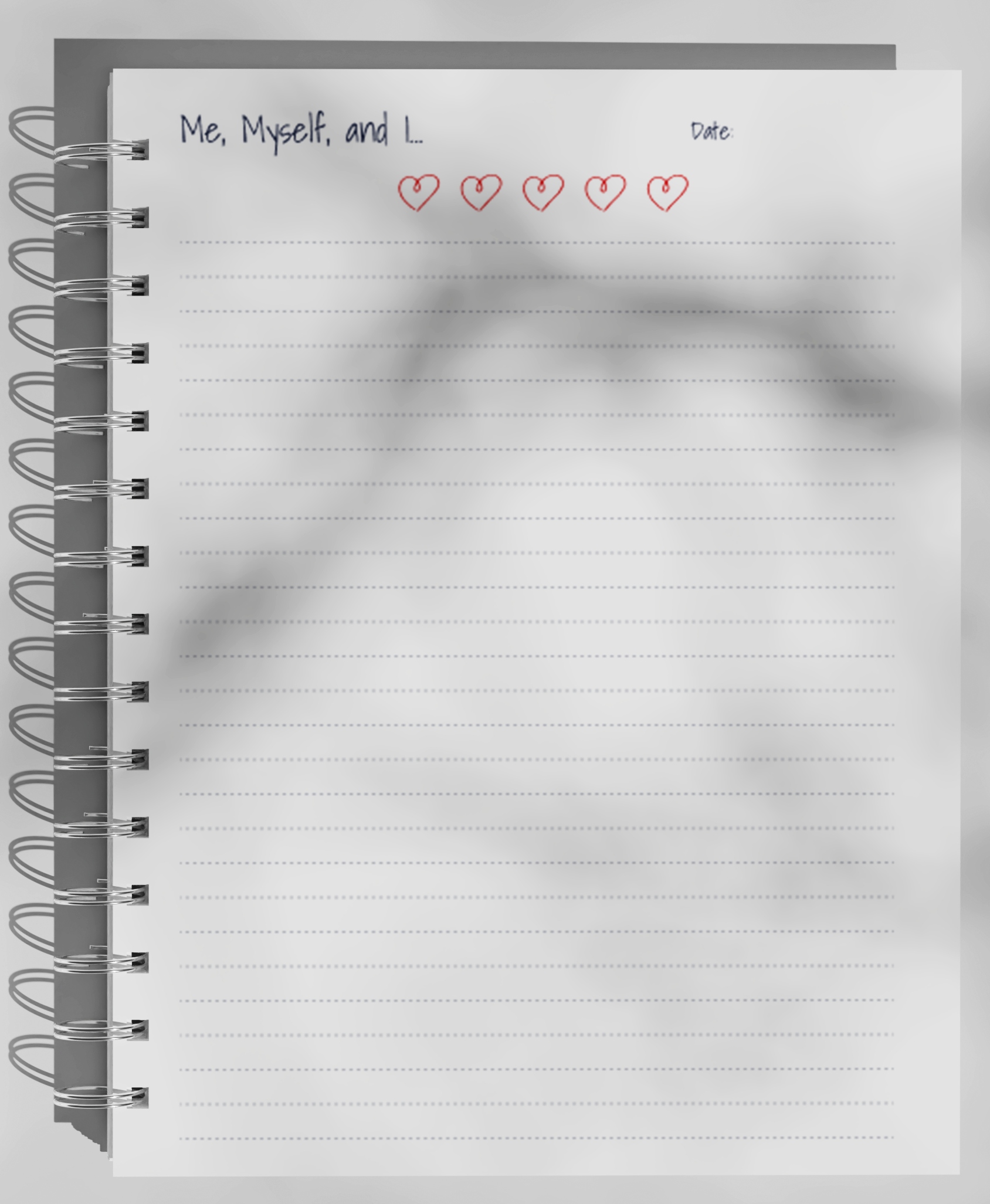 Cahier A5 Couverture Rigide - Design Cerise Inspirant